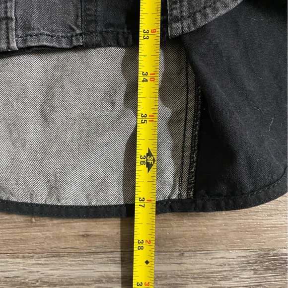 Diesel Patchwork Denim Shirt Dress Black Women's XXS (0) Oversized Fits M/L - Picture 7 of 13